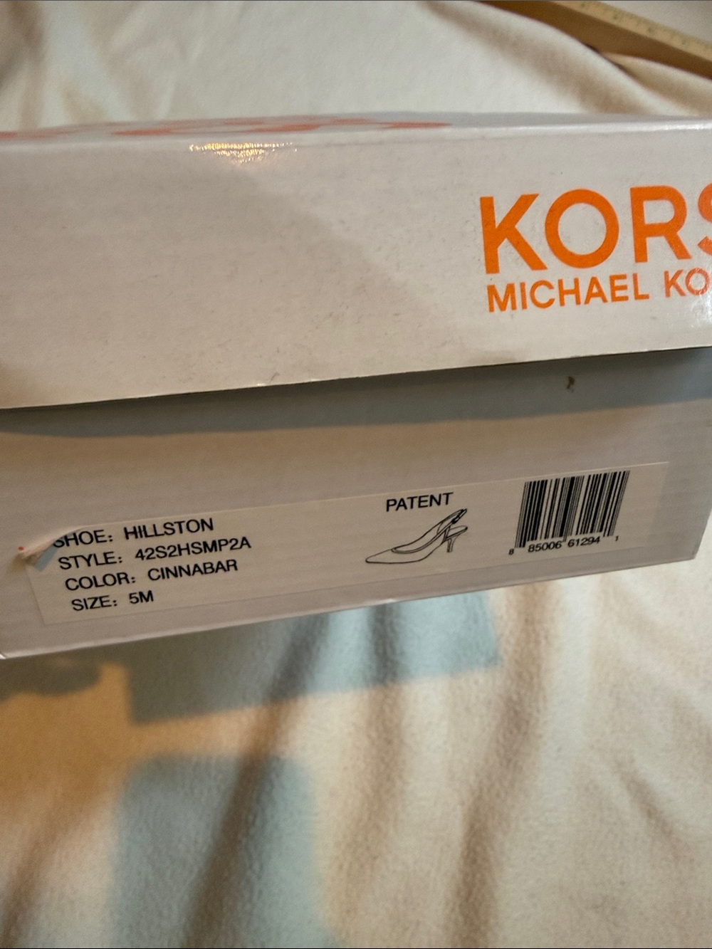 Michael Kors Red Patent Leather Pointed Slingback Heels - Picture 5 of 5